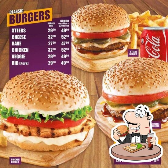 Steers restaurant, Benoni, & Celia Restaurant menu and reviews