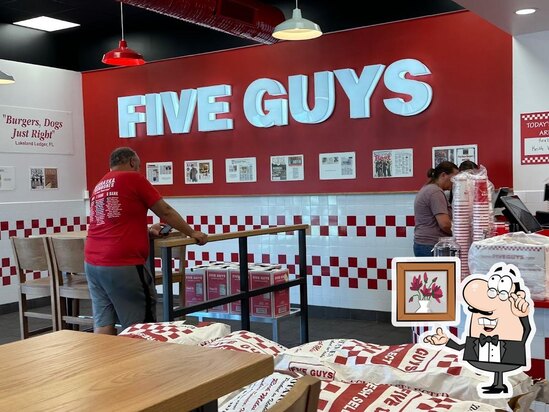 Menu At Five Guys Fast Food Tampa S Falkenburg Rd