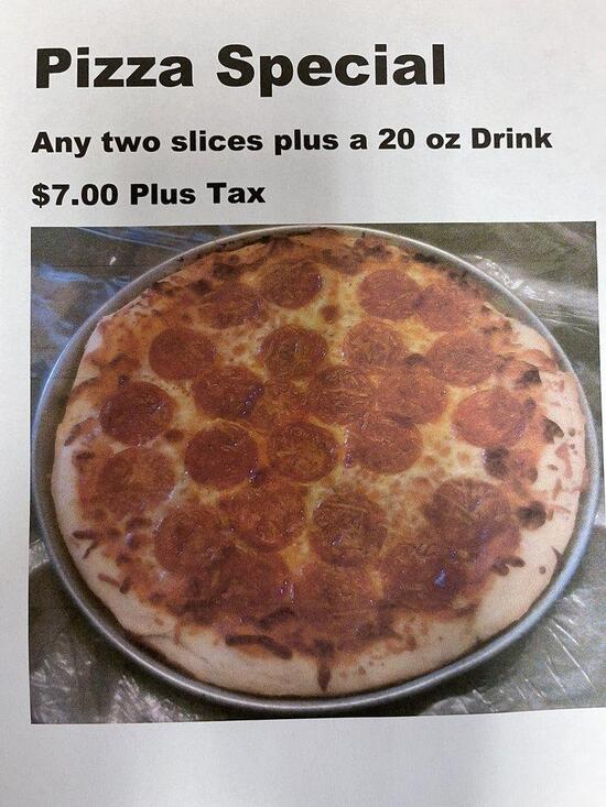 Menu at Mountain Market pizzeria, Speculator