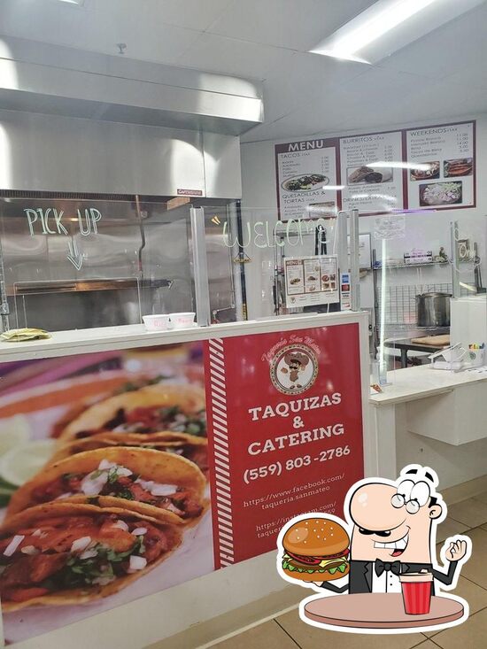 Menu at Taqueria San Mateo restaurant, Fresno