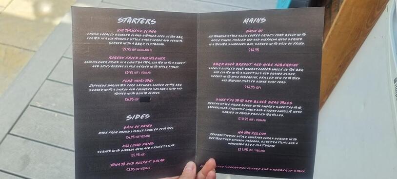 hang loose bar and kitchen menu