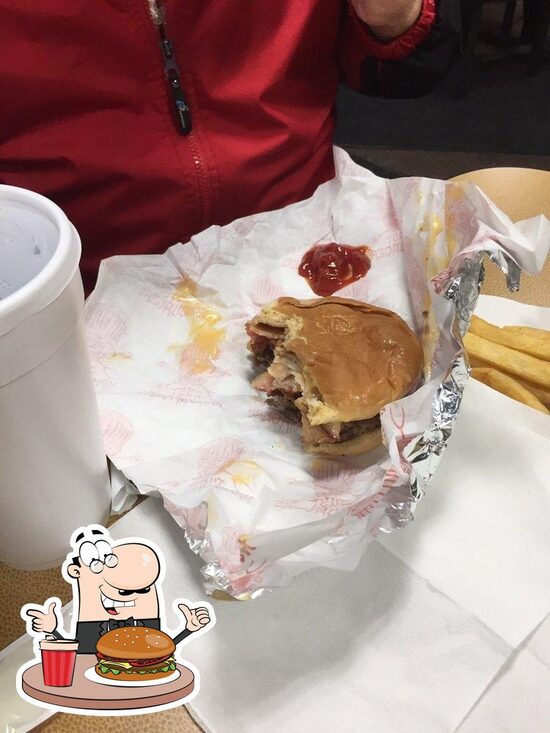 Menu at Just Hamburgers restaurant, Paducah, James Sanders Blvd