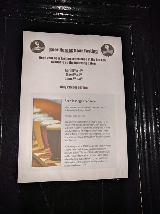 Menu at The Helsby Tap pub & bar, Frodsham