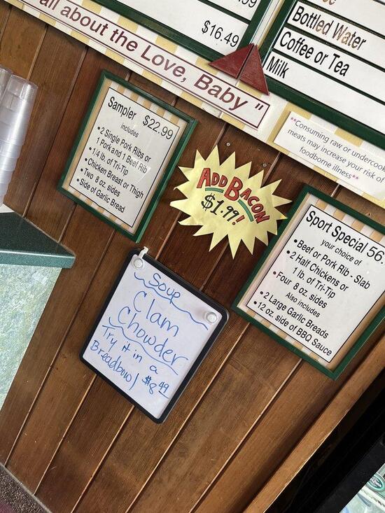 Menu at Porter Street BBQ of Eureka, Eureka