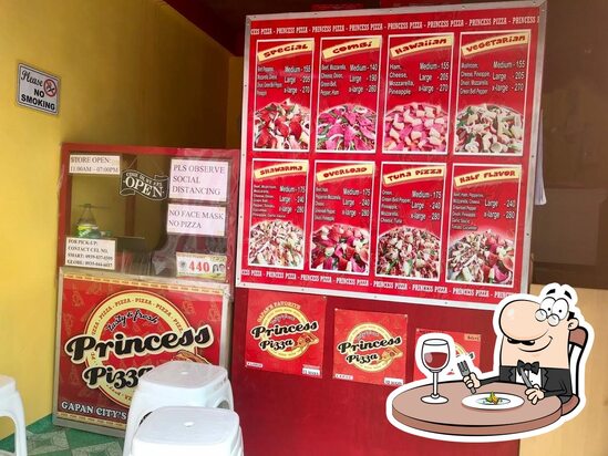 Menu at Princess Pizza pizzeria, Penaranda