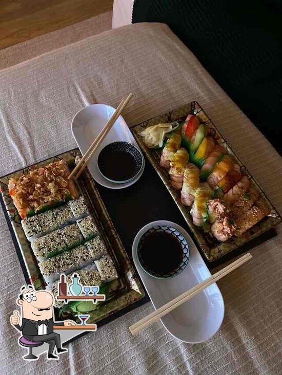 Menu at The Sushi Box restaurant, Lisbon