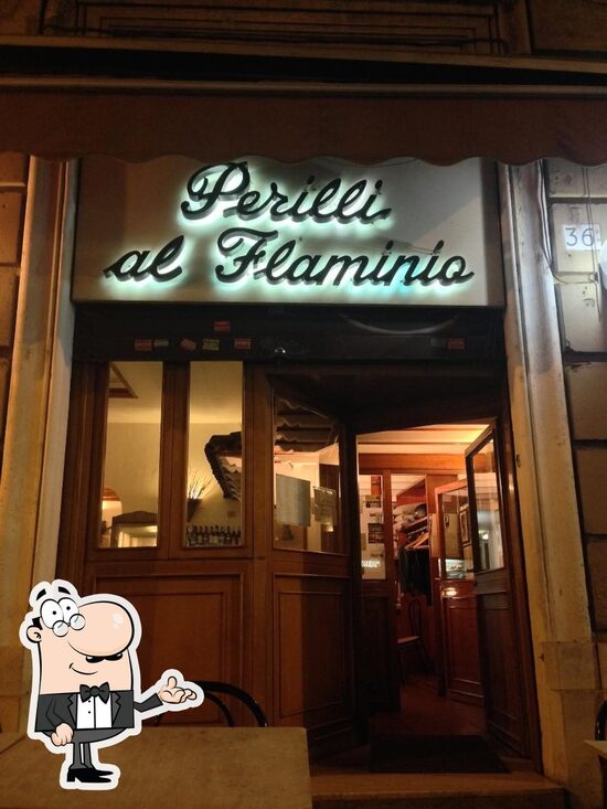 Menu at Perilli al Flaminio restaurant, Rome, Via Cesare Fracassini
