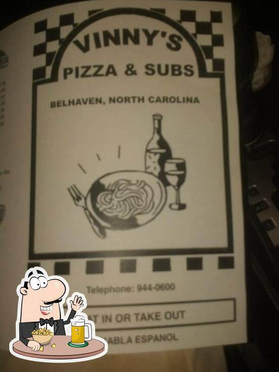 Menu at Vinny's Pizza & Subs restaurant, Belhaven