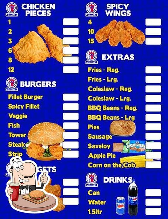 Zenith Fried Chicken, 23 Herbert Rd in London Restaurant menu and reviews