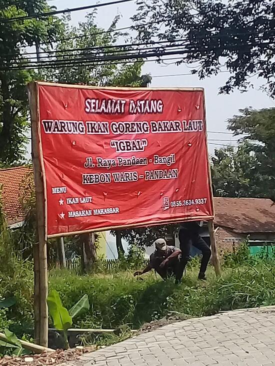 Carta Del Restaurante Warung Ikan Goreng Bakar Laut Ikbal Petungasri