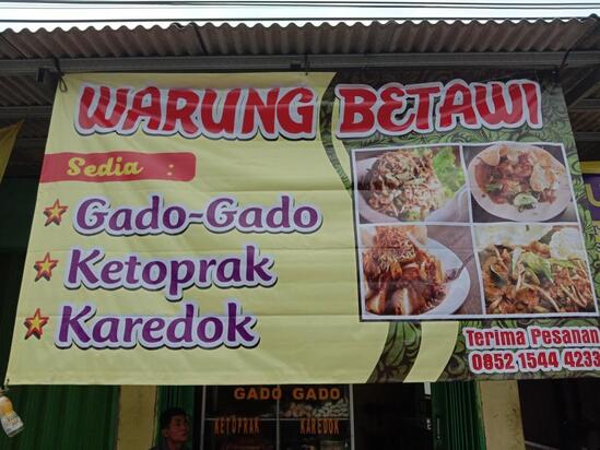 Menu at Warung gado-gado betawi restaurant, Cikande