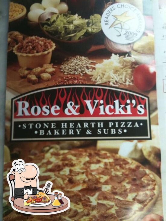 Menu at Rose & Vicki's in Marion pizzeria, Marion