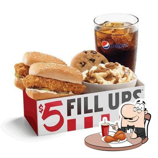 Menu at KFC fast food, Quincy