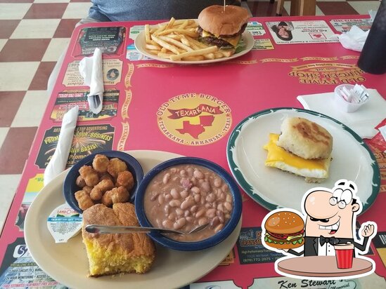 Menu at Old Tyme Burger Shoppe restaurant, Texarkana, Arkansas Blvd