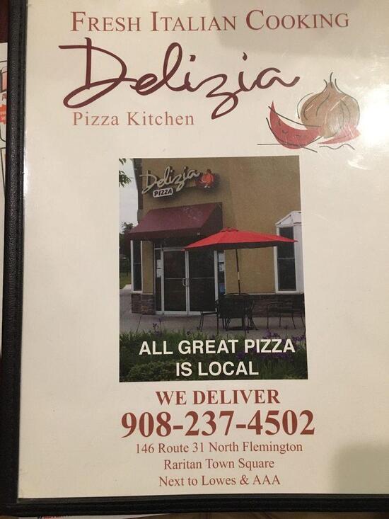 Menu at Delizia Pizza Kitchen pizzeria, Flemington