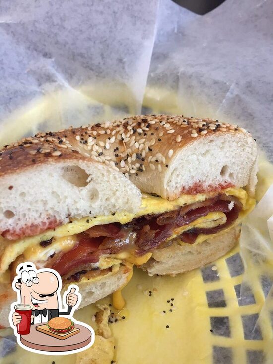 Menu at Bagels in the Boro cafe, Rockaway