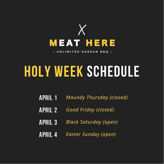 Menu at Meat Here Unlimited Korean BBQ, Calamba