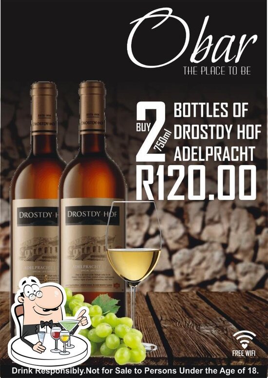Menu at The OBar CBD Sports Cafe, Pretoria