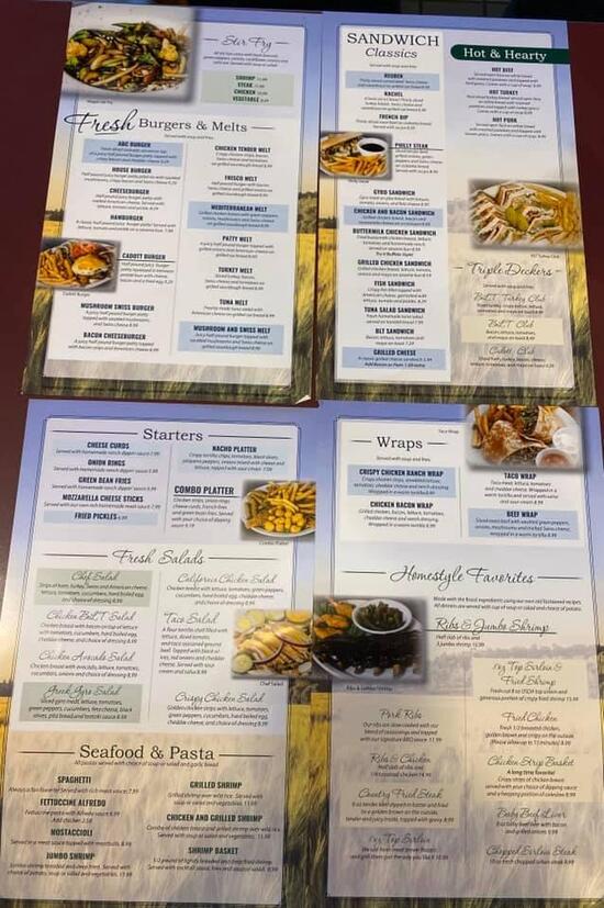 Menu at Cadott Family Restaurant, Cadott, 641 WI27