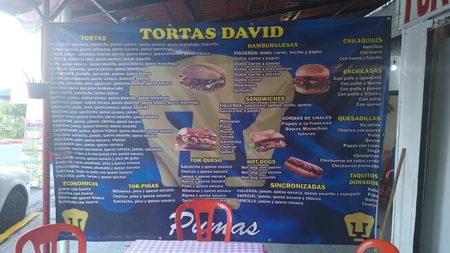 Carta Del Restaurante Tortas David Cuernavaca