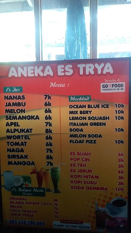 Carta del café ANEKA ES TRYA Jajag