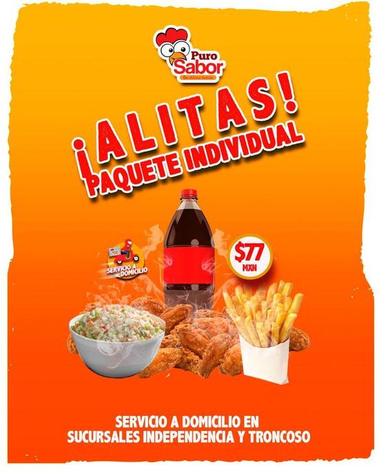 Menu at Puro Sabor Pollo Frito Boneless Alitas restaurant, Ciudad Juarez