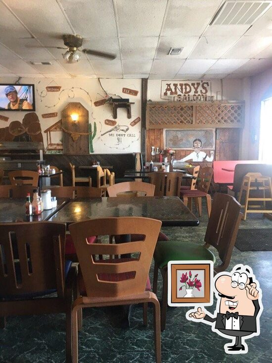 Menu at Andy's restaurant, Krum