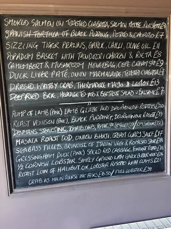 Menu at Denmans Restaurant, Halifax