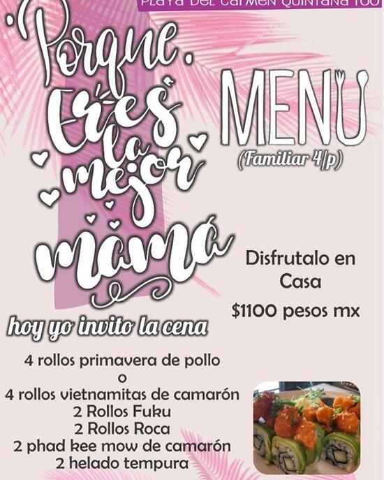 Menu at Fuku restaurant, Playa del Carmen, Calle 38 entre 5nta Ave. y ...