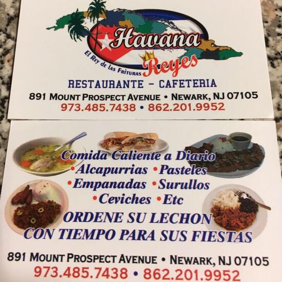 Menu At Havana Restaurant Newark   R231 Havana Reyes Advertisement 