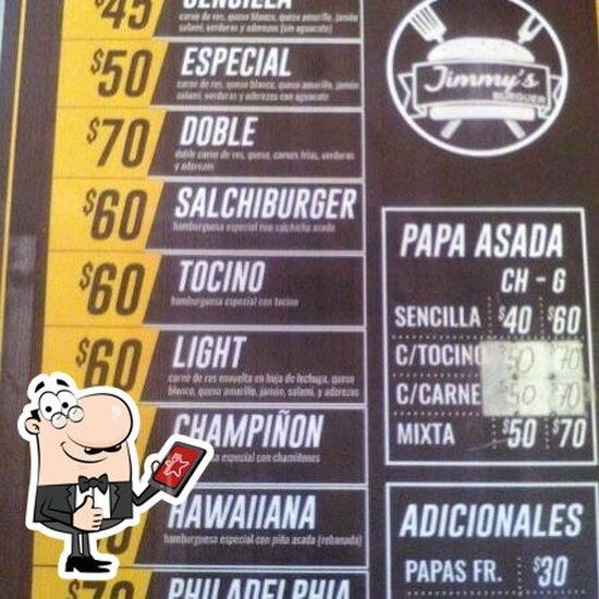 Menu at Jimmy Five Burguer restaurant San Nicolás de los Garza