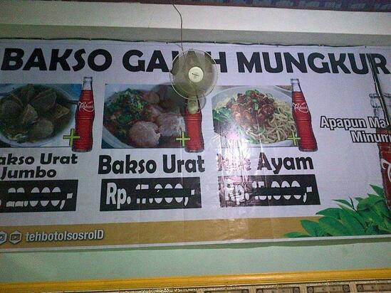 Menu At Bakso Gajah Mungkur Restaurant Bagan Batu