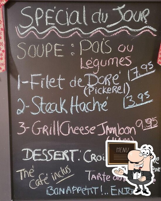 Menu at Roi de la Patate, NotreDameduNord