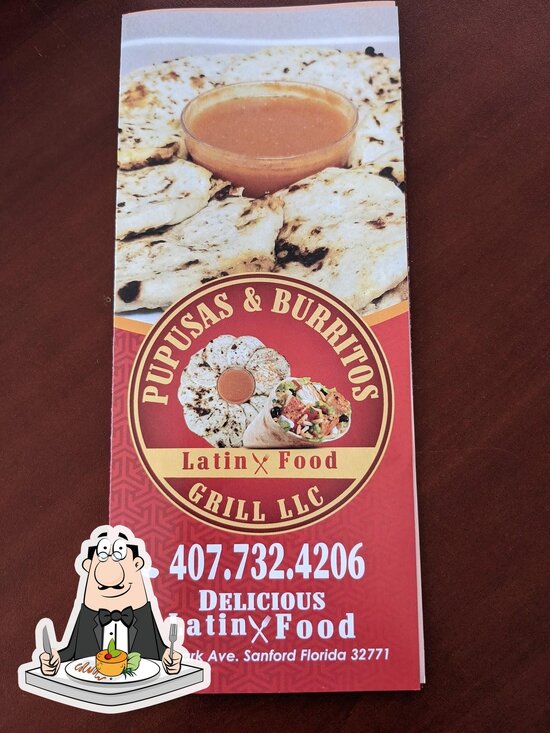 Menu at Pupusas & Burrito Grill, LLC restaurant, Sanford