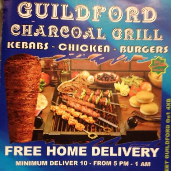 Menu at Guildford Charcoal Grill restaurant, Guildford