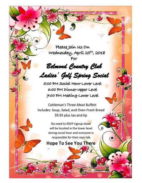 Menu at Belmond Country Club, Belmond