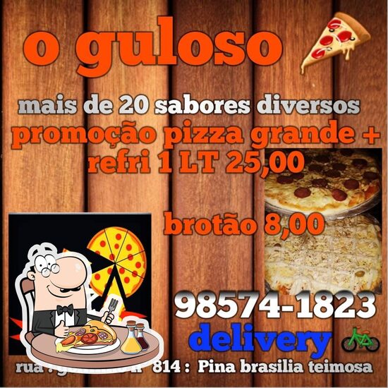 Menu em O guloso pizzaria, Recife