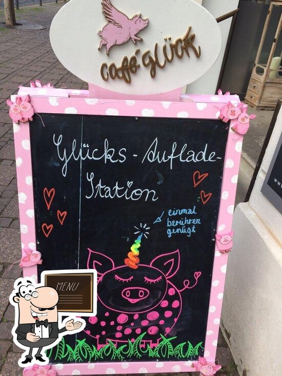 Menu at Café Glück cafe, Fulda, Friedrichstraße 20