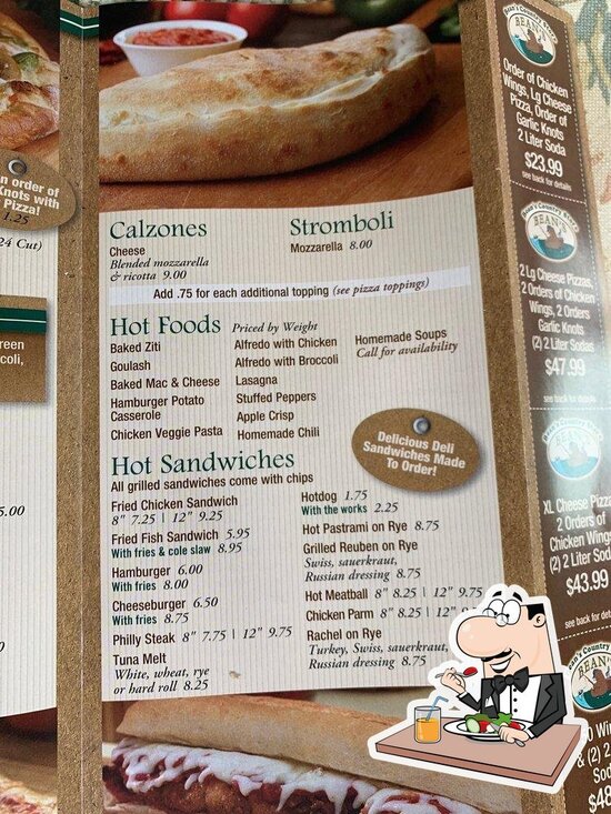 Menu at Bean's Country Store pizzeria, Queensbury