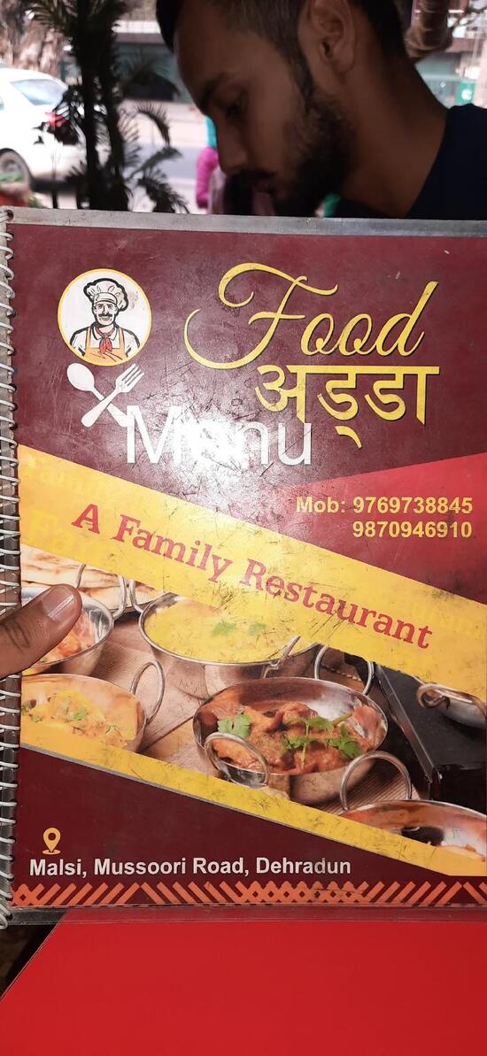 Menu At FOOD ADDA Dehradun 93JF MW7