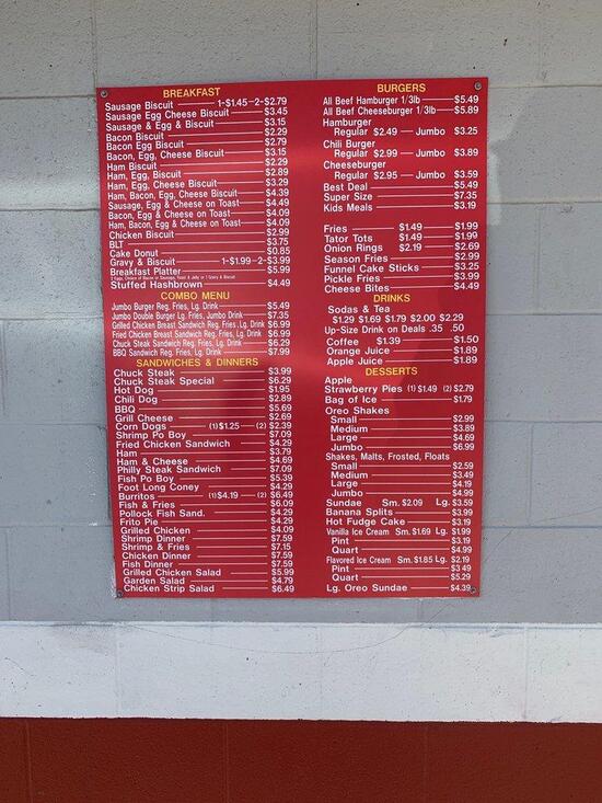 Menu at Burger Shack fast food, HelenaWest Helena, 372 Sebastian St