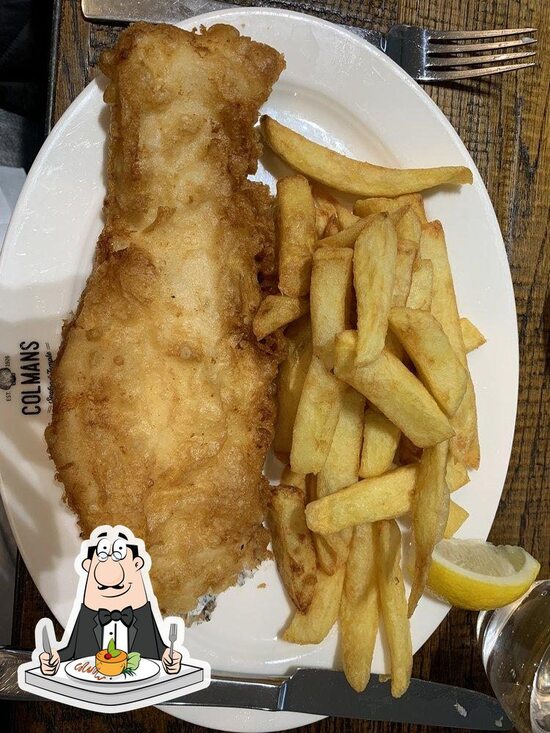 Menu at Colmans Fish and Chips restaurant, South Shields