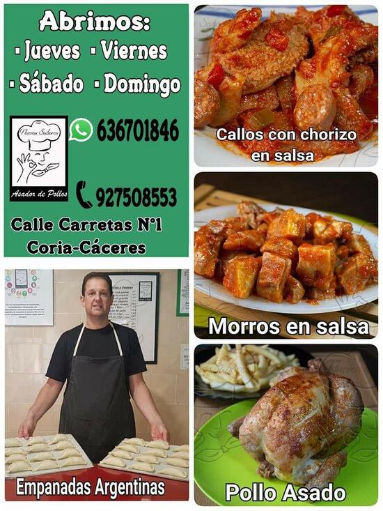 Carta Del Restaurante Asador Del Pollos Nuevos Sabores Coria