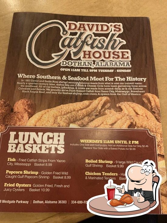 Menu at David's Catfish House Dothan restaurant, Dothan