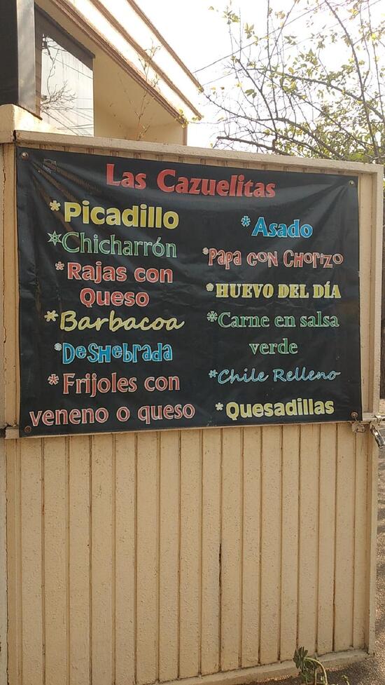 Carta Del Restaurante Tacos Los Tacos Del La Cazuela Monterrey