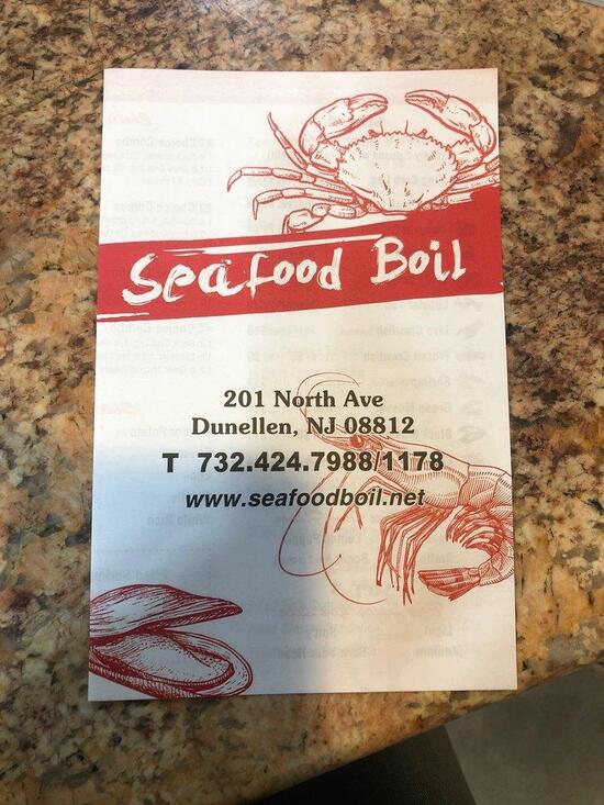 Menu at Seafood Boil restaurant, Dunellen