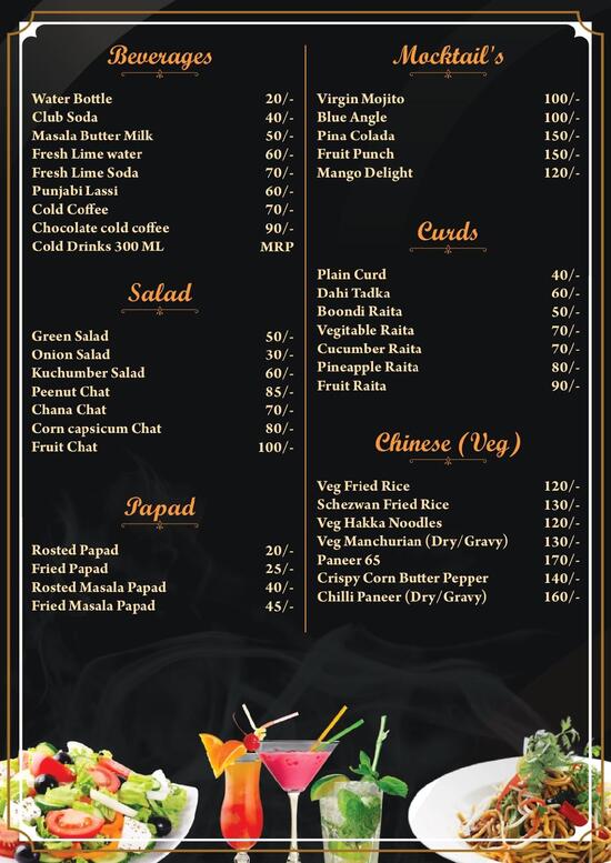 Menu at The Food Mantra's, Indore