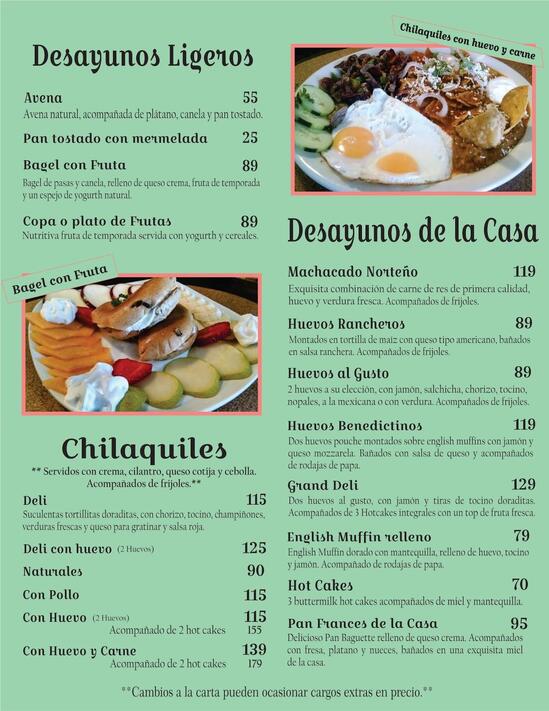 Menu at DeliCrepa Restaurante Bistro, Mexicali, Calz Independencia 157