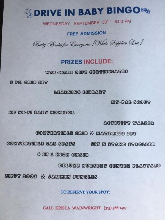 Menu at Gouverneur Elk's Lodge 2035, Gouverneur