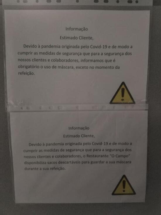 Menu em O Campo restaurante, Frielas